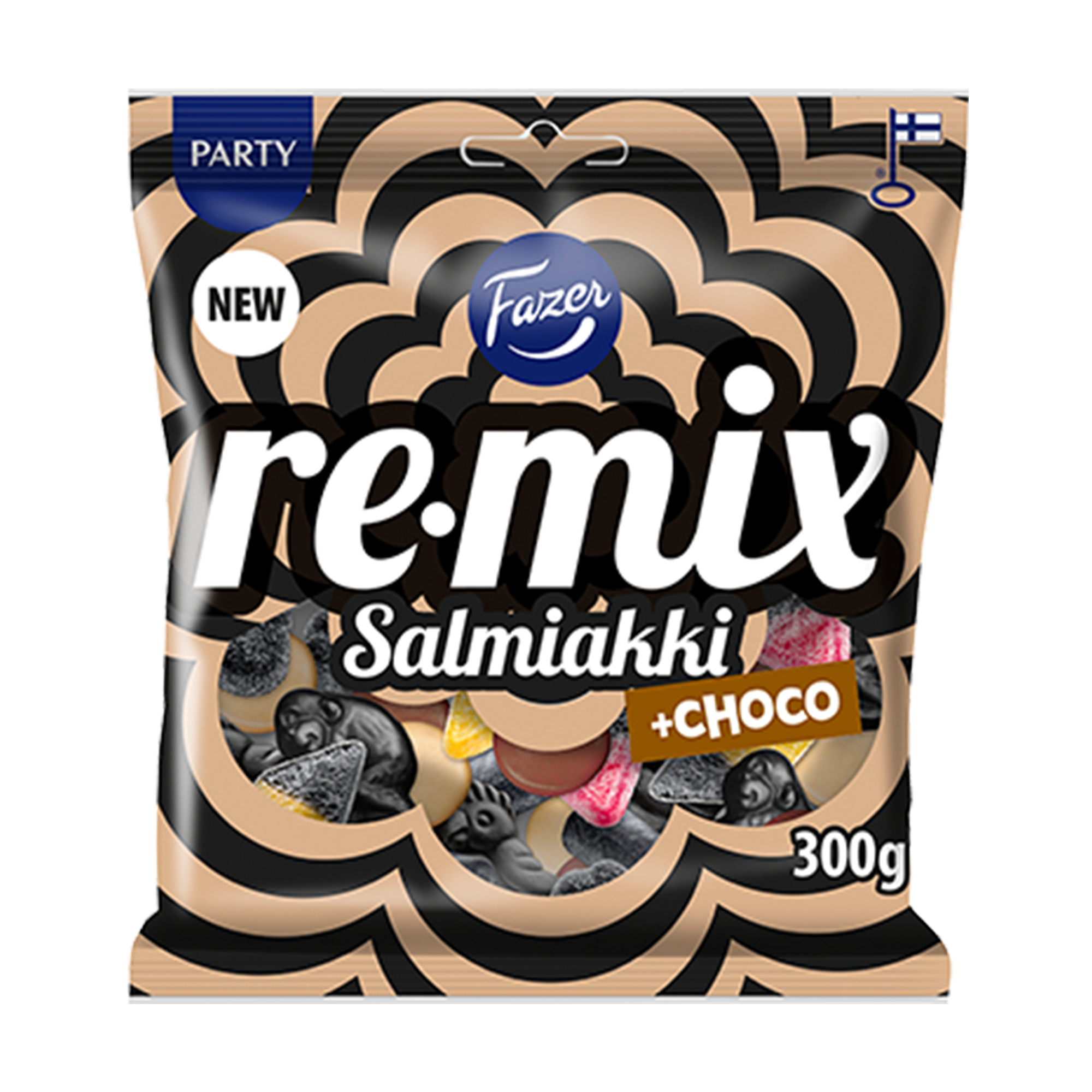 Remix Salmiakki +choco candy bag 300g - Fazer.com