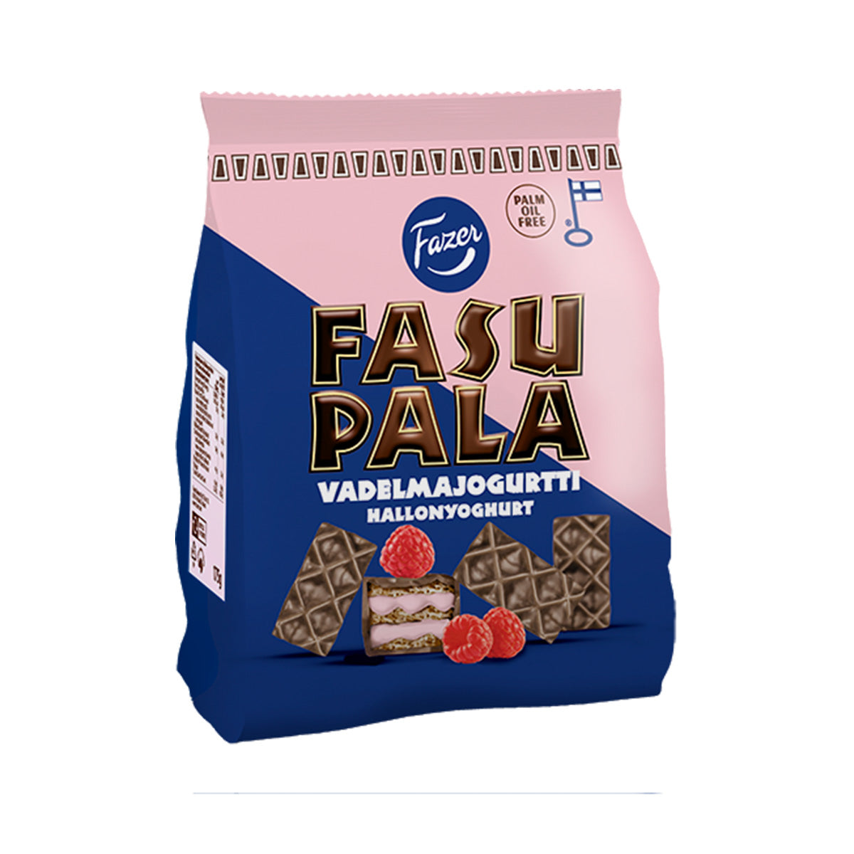 Fasupala Raspberry- yoghurt wafer biscuit 175g - Fazer.com
