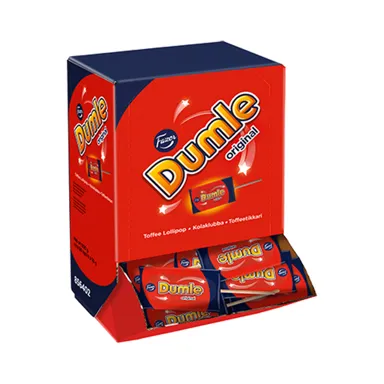Dumle milk chocolate coated toffee lollipop 10 g - Fazer.com