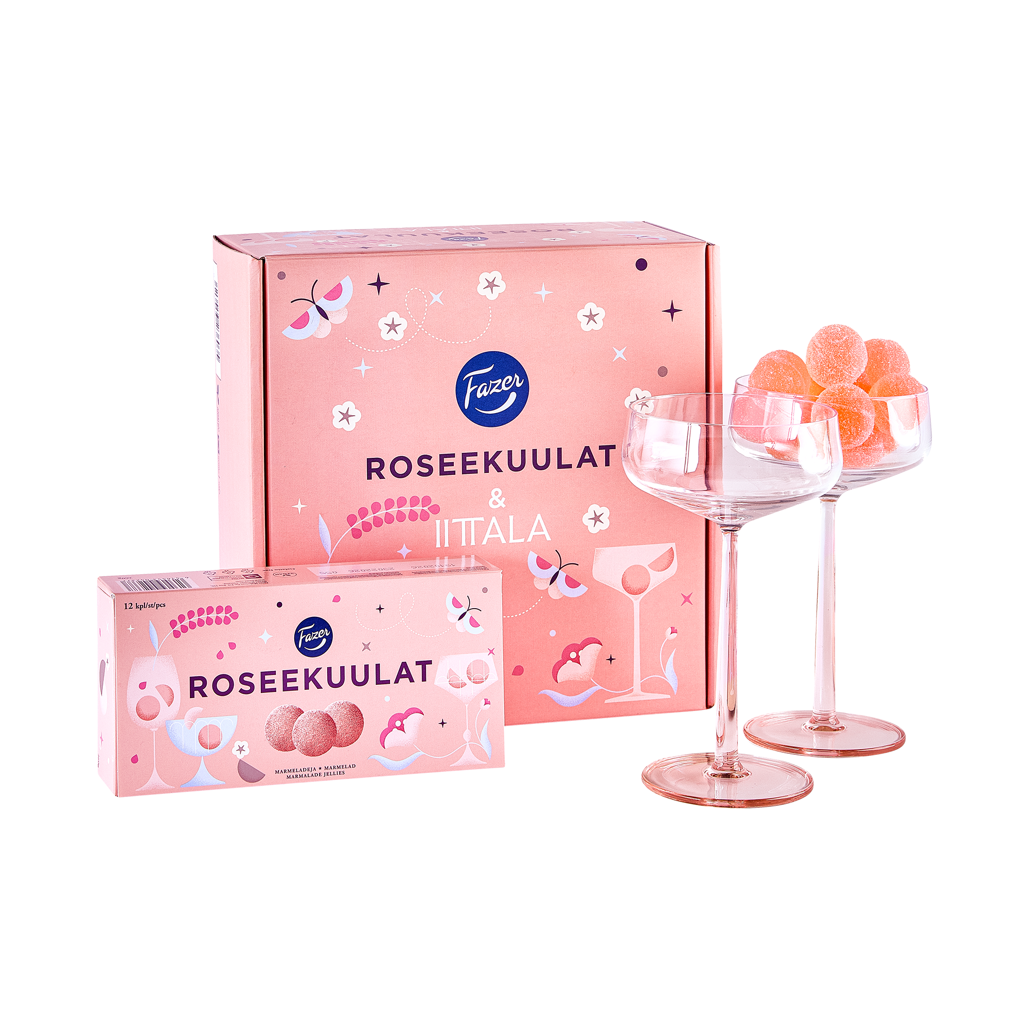 Fazer Rosé Jellies x Iittala - Fazer.com