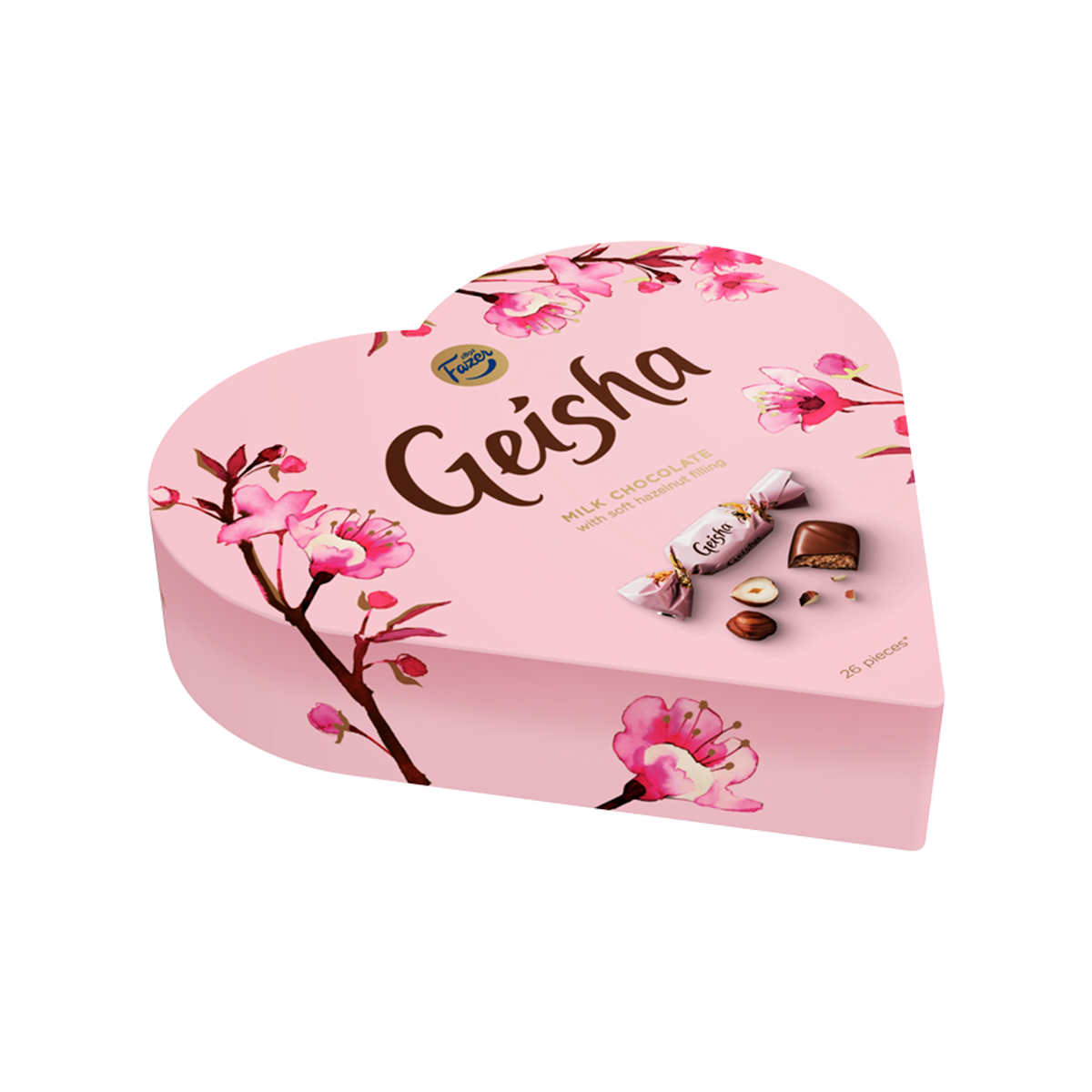 Geisha Milk chocolate with soft hazelnut filling 190 g - Fazer.com
