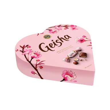 Geisha Milk chocolate with soft hazelnut filling 190 g - Fazer.com