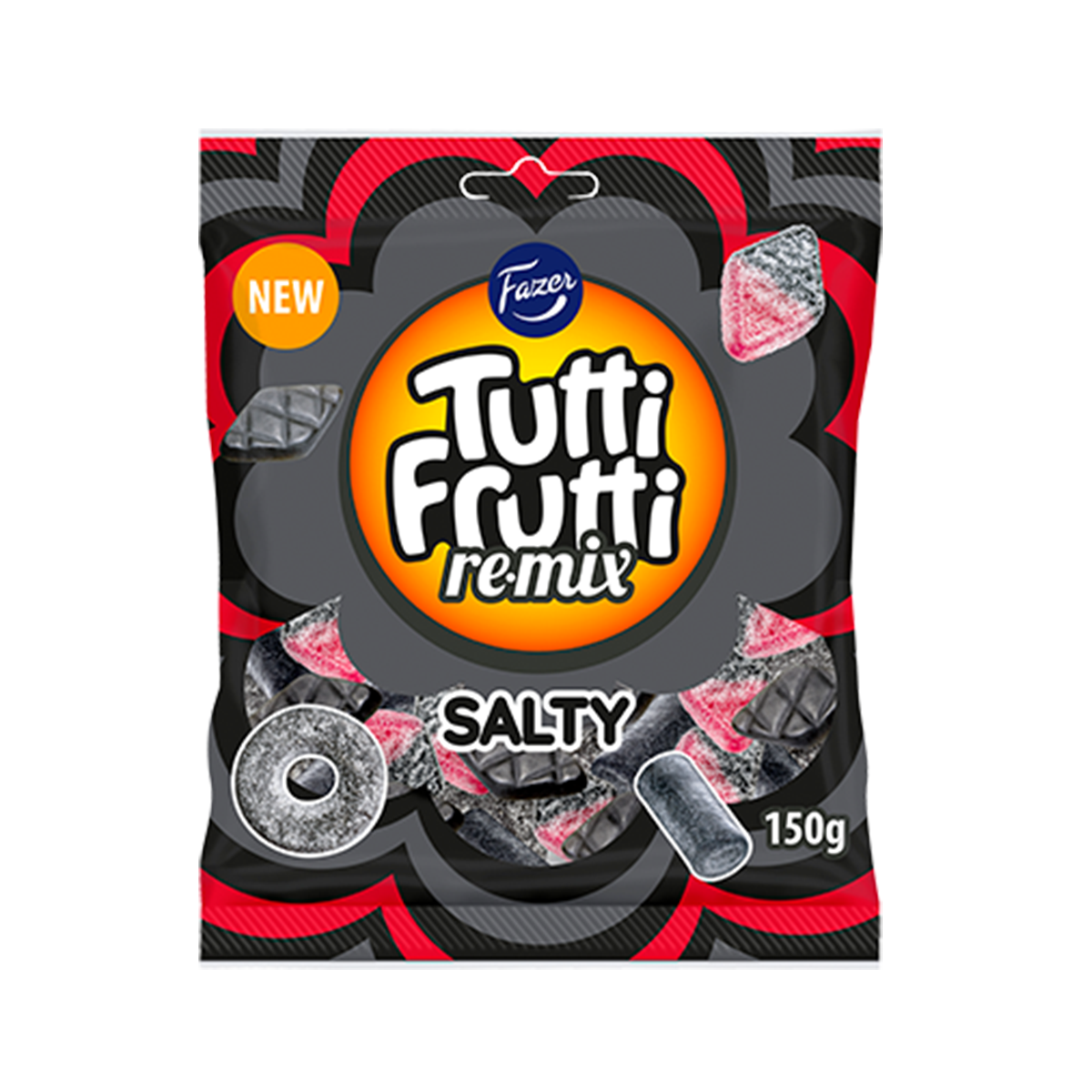 Tutti Frutti Remix Salty candy bag 150g - Fazer.com