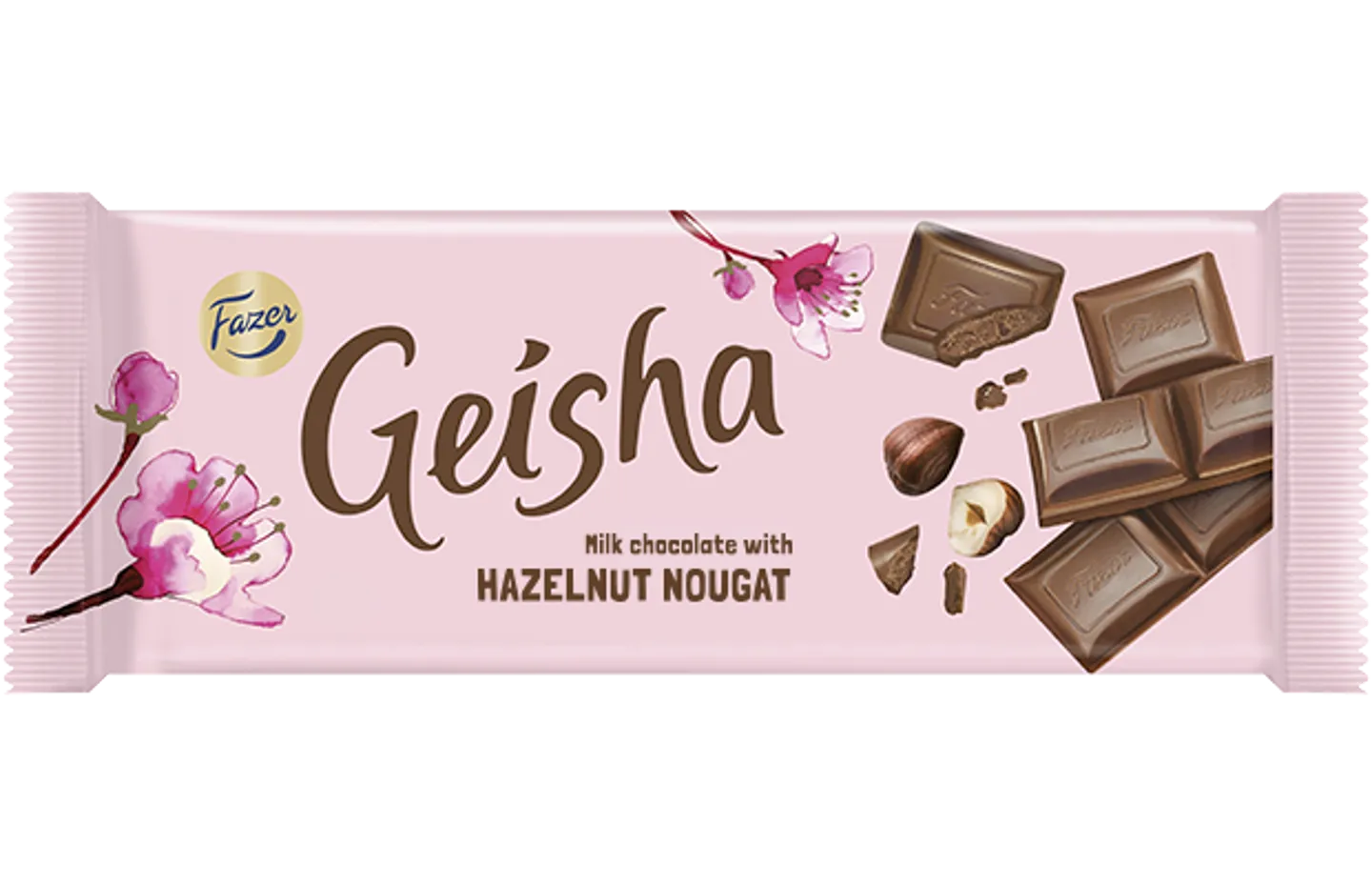 Geisha Milk chocolate with soft hazelnut filling 100 g - Fazer.com