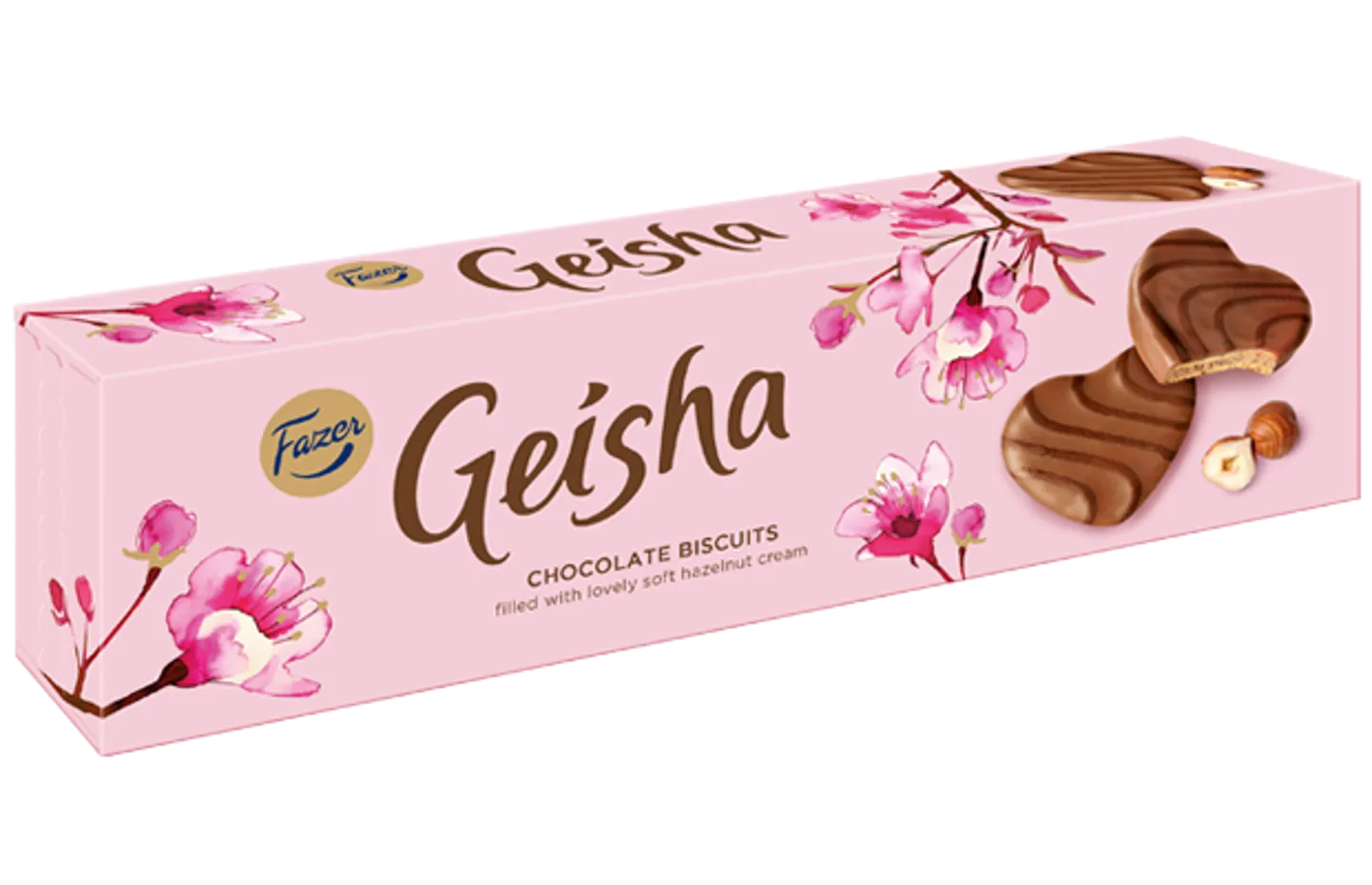 Geisha Chocolate biscuits with hazelnut cream 100 g - Fazer.com